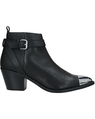 Twin Set Ankle Boots Soft Leather - Black