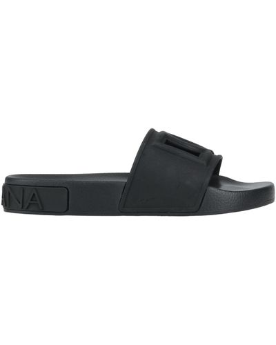 Dolce & Gabbana Beachwear Rubber Slide - Black