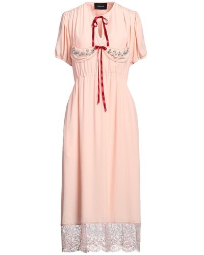 Simone Rocha Light Midi Dress Acetate, Silk - Pink