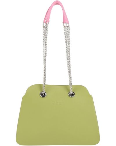 O bag Handbag Rubber, Textile Fibers - Green