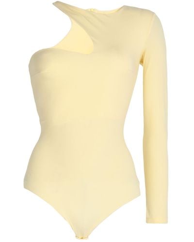 Elisabetta Franchi Light Bodysuit Polyamide, Elastane - Yellow