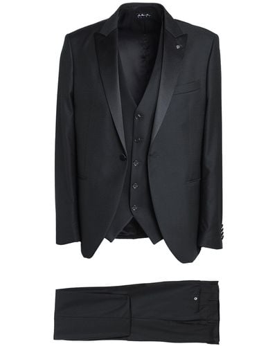 Luigi Bianchi Suit Wool - Black