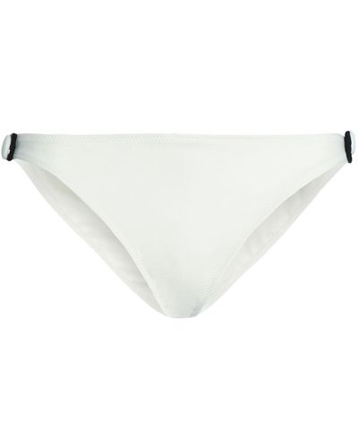 Solid & Striped Bikini Bottom - White