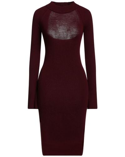 Blumarine Midi Dress Virgin Wool - Red
