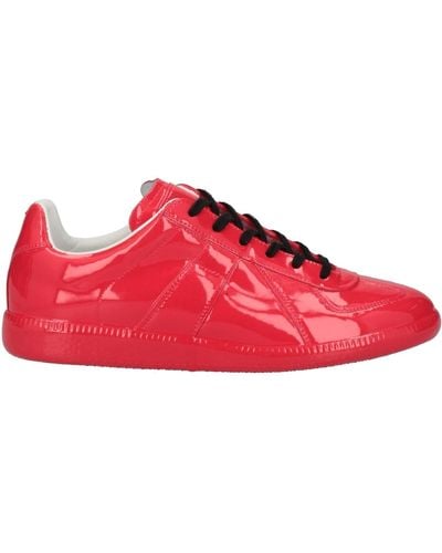 Maison Margiela Replica High-shine Sneakers - Red