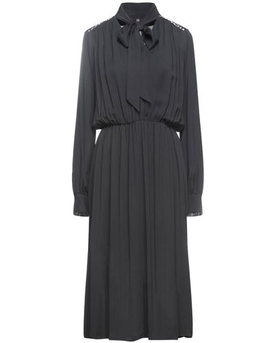 Manila Grace Midi Dress Viscose, Polyester, Elastane - Black
