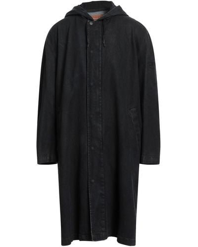 DIESEL Overcoat & Trench Coat - Black