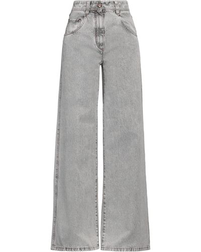 Brunello Cucinelli Jeans Cotton, Leather, Brass - Gray