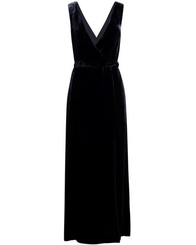 120% Lino Maxi Dress - Black