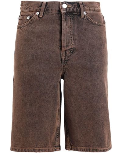 TOPSHOP Denim Shorts - Brown