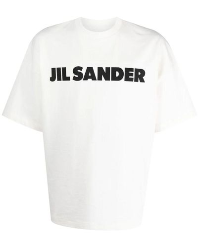 Jil Sander Camiseta con logo estampado - Blanco