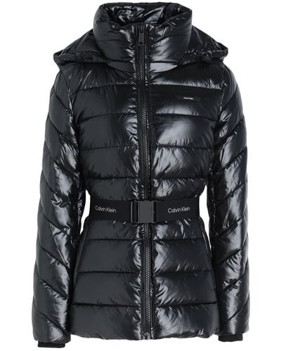 Calvin Klein Belted Padded Jacket - Black