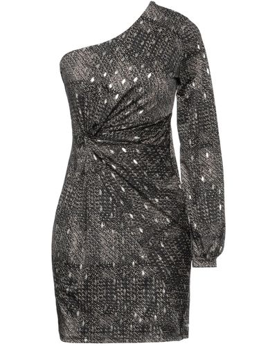 VANESSA SCOTT Mini Dress Polyester, Elastane - Grey