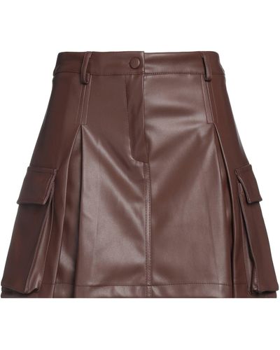 Kaos Mini Skirt - Brown