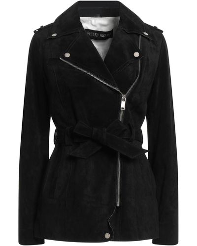 Freaky Nation Overcoat & Trench Coat - Black