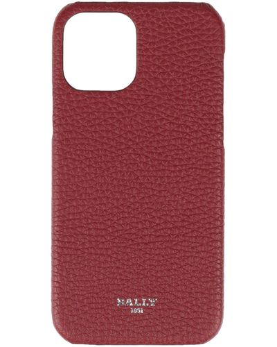 Bally Burgundy Covers & Cases Calfskin - Red