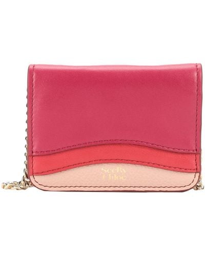 See By Chloé Fuchsia Document Holder Bovine Leather - Pink