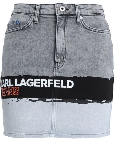 Karl Lagerfeld Denim Skirt - Gray