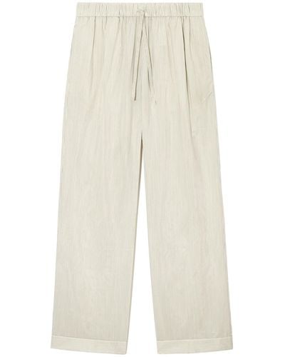 COS Striped Silk Pyjama Trousers - White