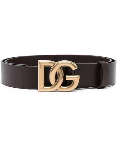 Dolce & Gabbana Gürtel mit Logo-Schnalle - Schwarz