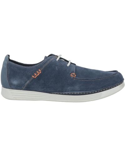Valleverde Slate Lace-Up Shoes Leather - Blue
