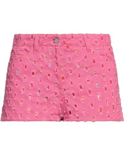 Jeremy Scott Fuchsia Denim Shorts Cotton - Pink