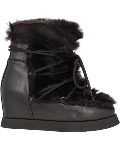 Eqüitare Ankle Boots Leather, Shearling - Black