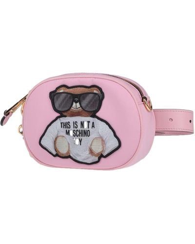 Moschino Belt Bag Soft Leather, Textile Fibers - Pink