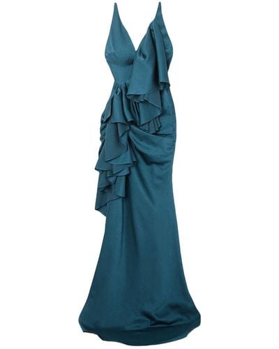 Solace London Long Dress - Blue