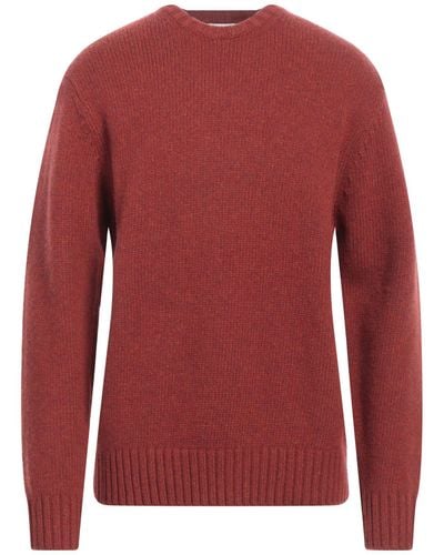 CAVALIERI Rust Sweater Merino Wool - Red
