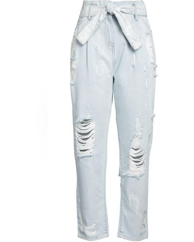 Manila Grace Pantaloni Jeans - Bianco