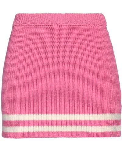 MSGM Fuchsia Mini Skirt Merino Wool - Pink