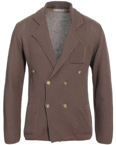 Grey Daniele Alessandrini Suit Jacket - Brown