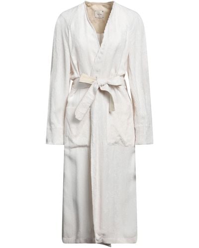 Alysi Overcoat & Trench Coat - White