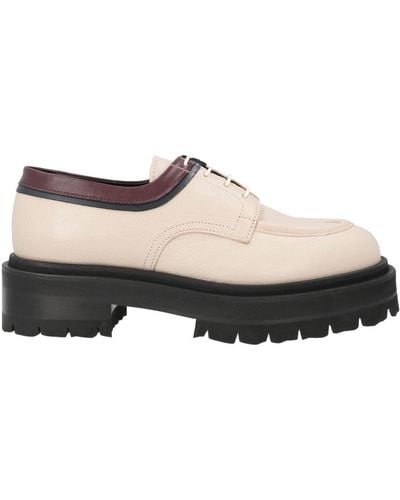 Pierre Hardy Cream Lace-Up Shoes Calfskin - White