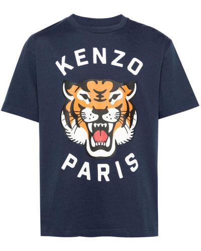 KENZO Camiseta Lucky Tiger - Azul