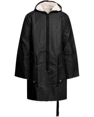 Rick Owens Overcoat & Trench Coat Cotton - Black