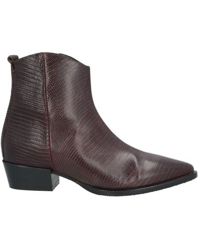 Carmens Dark Ankle Boots Leather - Brown