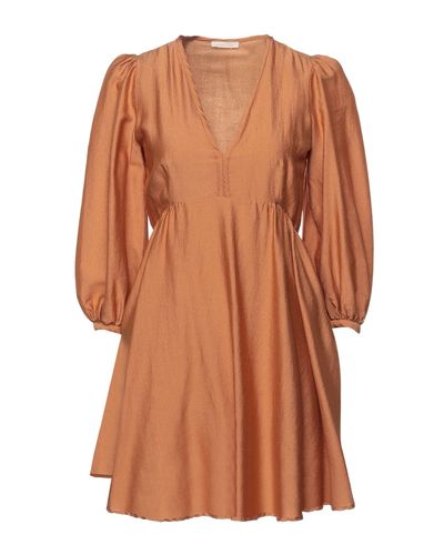 HANAMI D'OR Mini Dress Viscose, Cotton, Silk - Brown