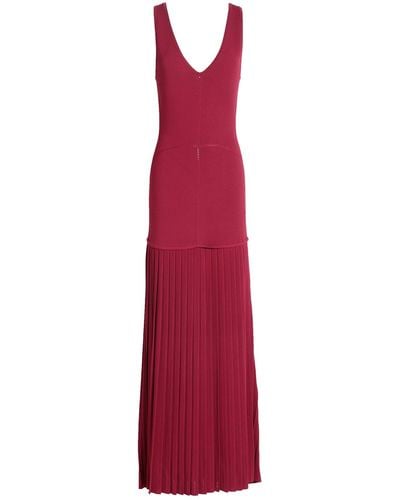 Alaïa Maxi Dress Textile Fibers - Red
