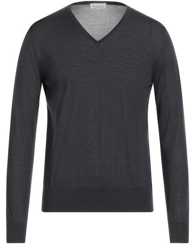 Bruno Manetti Steel Sweater Cashmere, Silk - Blue