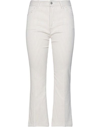 Piazza Sempione Pants Cotton, Linen, Elastane - White