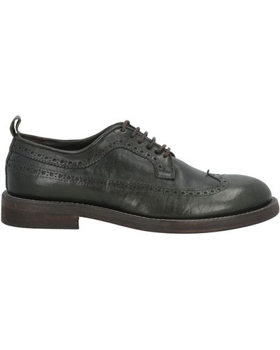 Ernesto Dolani Dark Lace-Up Shoes Soft Leather - Gray