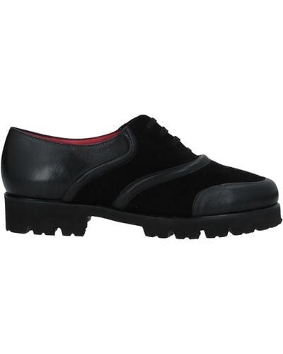 Pas De Rouge Lace-up Shoes - Black