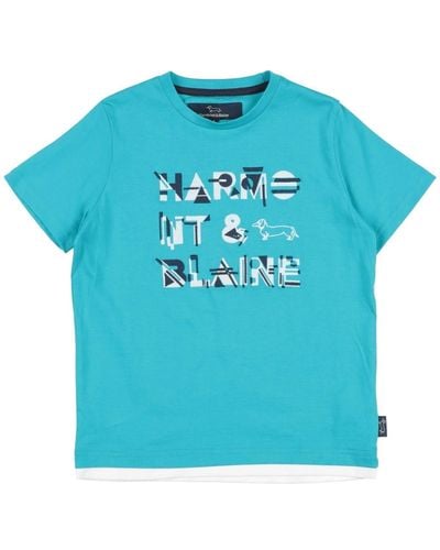 Harmont & Blaine T-Shirt Cotton - Blue