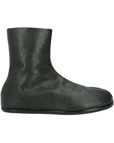 Maison Margiela Dark Ankle Boots Soft Leather - Green