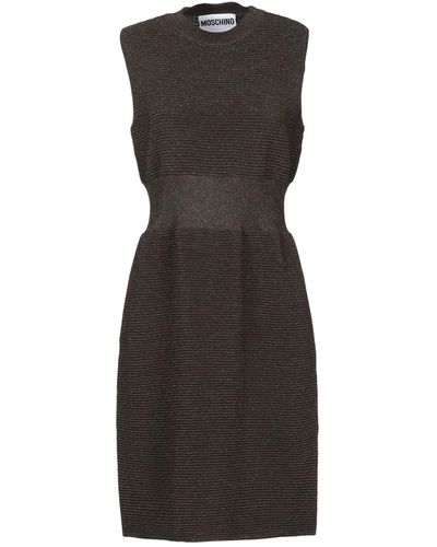 Moschino Dark Mini Dress Viscose, Polyester - Black