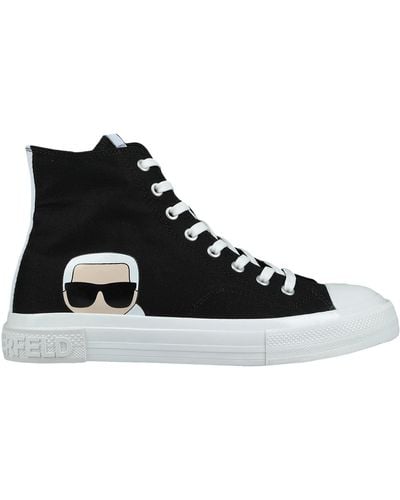 Karl Lagerfeld Black sneakers kampus iii karl ikonic hi lace - Negro