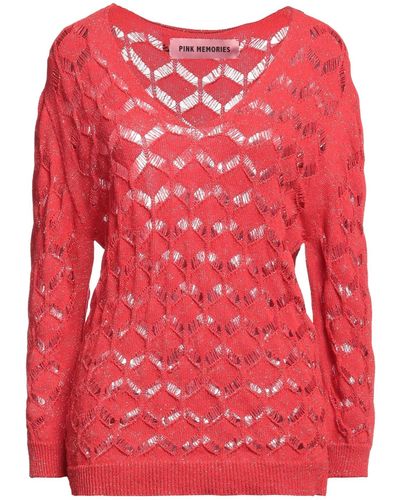 Pink Memories Pullover - Rosso
