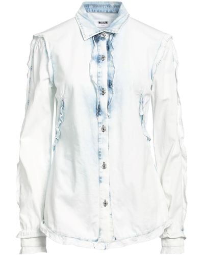 MSGM Camisa vaquera - Blanco